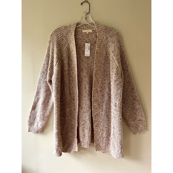 Retrology Plus Sz 2X Knit Pink Cardigan Sweater Open Stretch Drop Shoulders - Picture 2 of 8